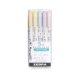Szövegkiemelő készlet, 1,4/4 mm, kétvégű, Zebra Mildliner Highlighter Gentle, 5 különböző szín