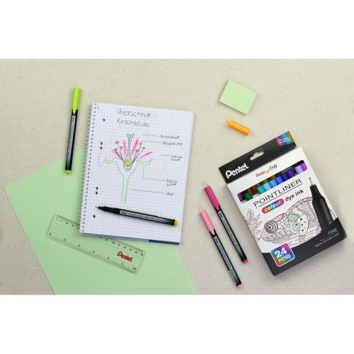 Rostirón, tűfilc 0,4mm, Pentel Pointliner narancssárga