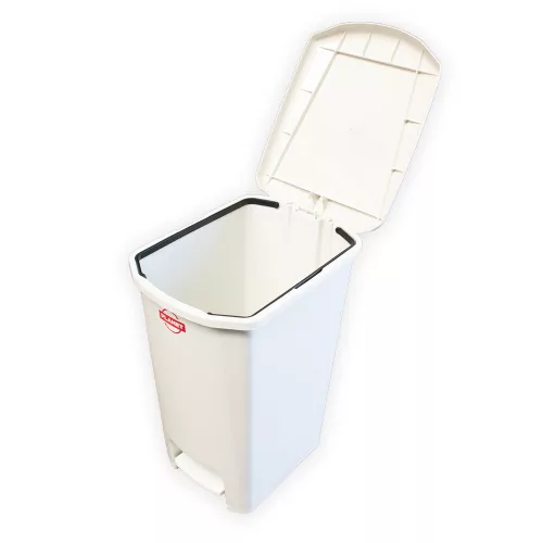 Szemeteskuka pedálos műanyag 25 literes fehér UP401-001