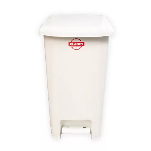 Szemeteskuka pedálos műanyag 25 literes fehér UP401-001