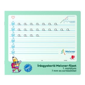   Füzet iskolai, 32lap, írás gyakorló 1.osztályos fekvő Süni Meixner