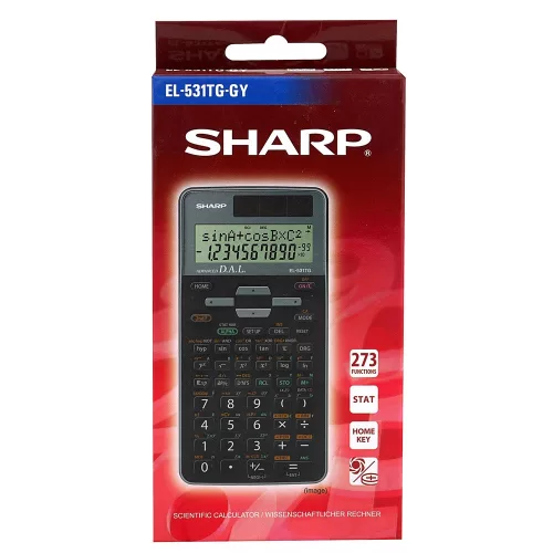Számológép tudományos 273 funkciós 2 soros Sharp EL531TGGY szürke