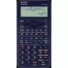   Számológép tudományos 420 funkciós 10+2 digites 4 soros napalemes Sharp ELW531TLBBL kék