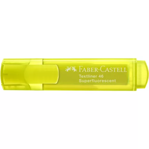 Szövegkiemelő 1-5mm vágott hegyű Faber-Castell 46 fluoreszkáló sárga 
