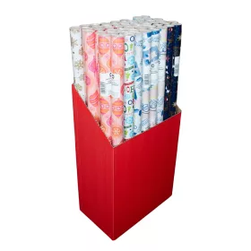   Díszcsomagoló papír karácsonyi mintákkal 70 x 200 cm, 50 tekercs/karton