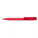 Golyóstoll nyomógombos 0,8mm, műanyag transparens piros test, Ico Star, írásszín piros