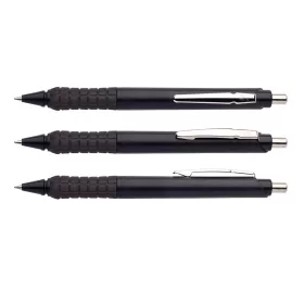   Golyóstoll nyomógombos 0,8mm, műanyag fekete test Apollo K, írásszín fekete