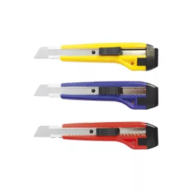   Barkácskés 18mm, nagy műanyag testű fém vezetősínnel, Fornax