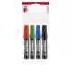 Alkoholos marker készlet, 1-4mm, vágott hegyű, Ico 12, 4 klf.szín