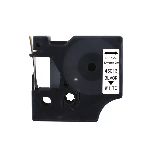 Feliratozógép szalag kompatibilis Dymo D1 S0720530/45013 12mmx7m ECO fekete/fehér