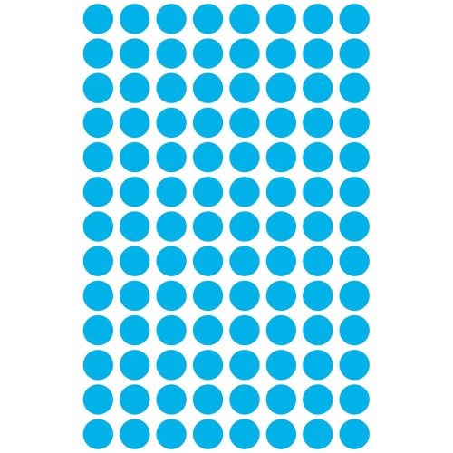 Etikett címke, o8mm, jelölésre, 104 címke/ív, 4 ív/doboz, Avery kék