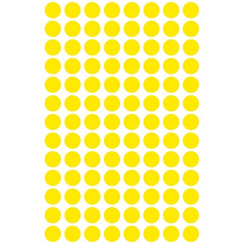 Etikett címke, o8mm, jelölésre, 104 címke/ív, 4 ív/doboz, Avery sárga