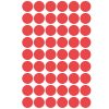Etikett címke, o12mm, jelölésre, 54 címke/ív, 5 ív/doboz, Avery piros