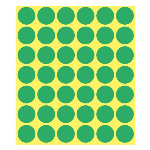 Etikett címke, o18mm, jelölésre, 24 címke/ív, 44 ív/doboz, Avery zöld