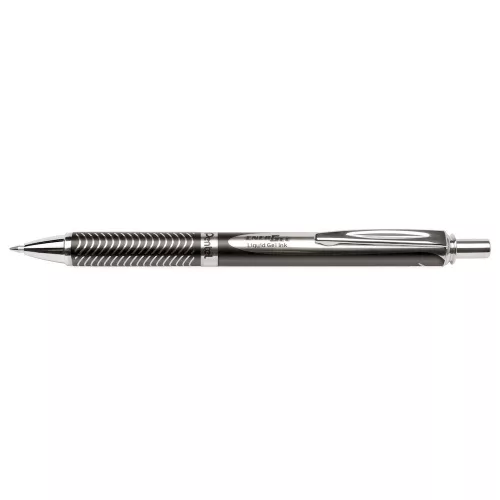 Rollertoll 0,35mm, fém fekete test, Pentel Energel BL407-A-A, írásszín kék