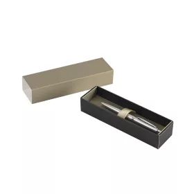   Golyóstoll 0,8mm, fém, rozsdamentes acél test, díszdobozban Bluering® Metal, írásszín kék