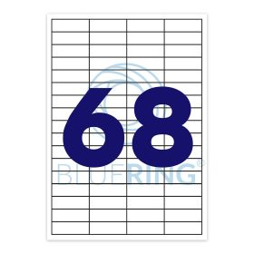   Etikett címke, 48,5x16,9mm, 100 lap, 68 címke/lap Bluering®