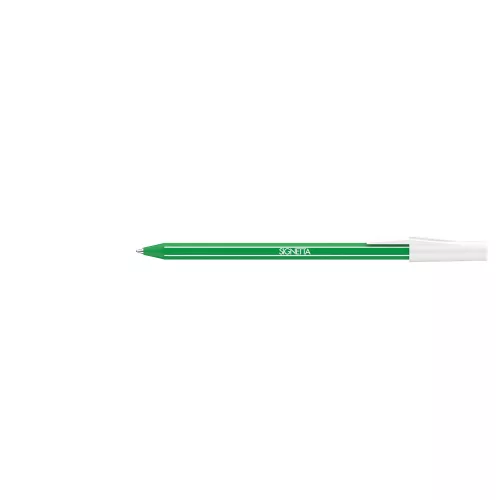 Golyóstoll 0,7mm, kupakos, Ico Signetta, írásszín zöld