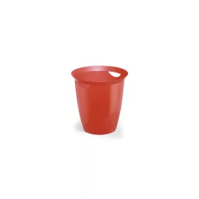 Papírkosár 16l, Durable Trend, áttetsző piros