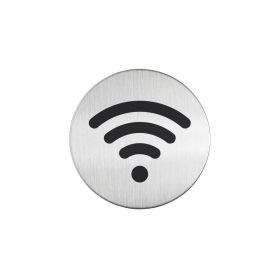   Piktogram, információs tábla, átmérő 83mm, WIFI Durable ezüst