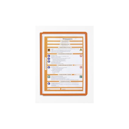 Bemutatótábla panel, A4, 5 db/csomag, Durable Sherpa narancs