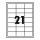 Etikett címke, 63,5x38,1mm, 100 lap, 21 címke/lap