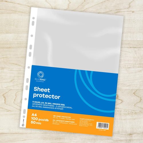 Genotherm lefűzhető, A4, 50 micron narancsos Bluering® 100 db/csomag,