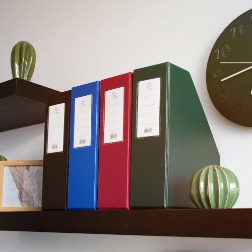 Iratpapucs 9cm, PVC lapraszerelt Bluering®, bordó