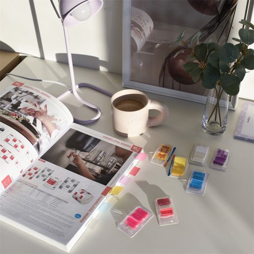 Jelölőcímke 25x45mm, 50lap, műanyag Bluering® aláírás ikon sárga