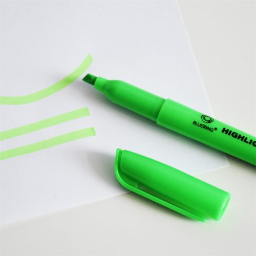 Szövegkiemelő kerek test Bluering® zöld