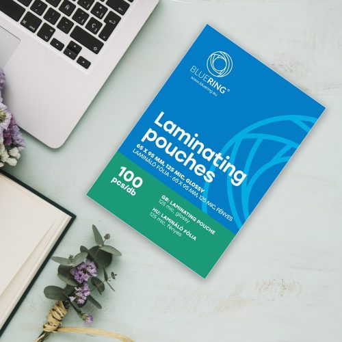 Lamináló fólia 65x95mm, 125 micron 100 db/doboz, Bluering®