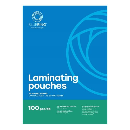 Lamináló fólia A3, 80 micron 100 db/doboz, Bluering®