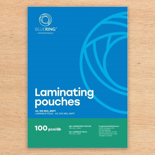 Lamináló fólia A3, 100 micron matt 100 db/doboz, Bluering®