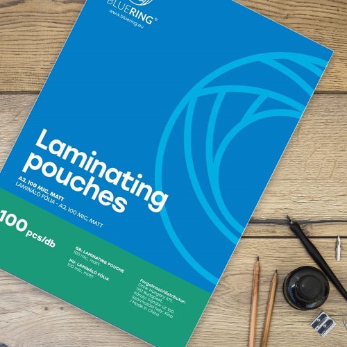 Lamináló fólia A3, 100 micron matt 100 db/doboz, Bluering®