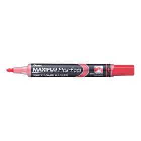   Táblamarker 1-5mm, hajlékony hegyű Pentel Maxiflo Flex Feel piros