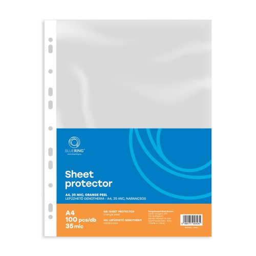 Genotherm lefűzhető A4, 35 micron narancsos 100 db/csomag Bluering®