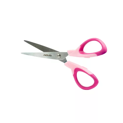 Olló, 14cm, hegyes, iskolai, ergonomikus, Nebulo