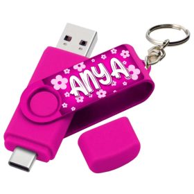   Vicces Egyedi Pendrive - 16 GB - pink - ANYA - Ajándék Anyáknak - Anyák Napi Ajándékok