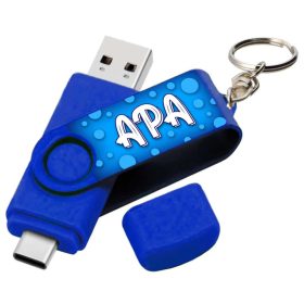   Vicces Egyedi Pendrive - 16 GB - kék - APA - Ajándék Apának - Apák Napi Ajándékok