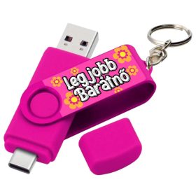   Vicces Egyedi Pendrive - 16 GB - pink - Legjobb Barátnő - Ajándék Barátnőnek