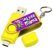   Vicces Egyedi Pendrive - 16 GB - sárga - A Legjobb Mama - Ajándék Nagymamának 