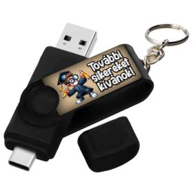   Vicces Egyedi Pendrive - 16 GB - fekete - További sikereket kívánok - Ajándék Ballagásra