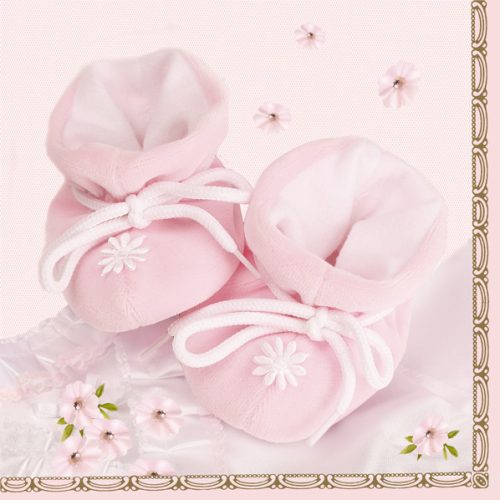 Babaváró Little Pink Shoes szalvéta 20 db-os 33x33 cm