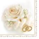 Esküvő Rings & White Rose szalvéta 20 db-os 33x33 cm