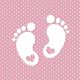 Babaváró Little Feet Pink szalvéta 20 db-os 33x33 cm