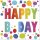 Happy Birthday Dots szalvéta 20 db-os 33x33 cm