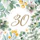 Happy Birthday 30 Floral Frame szalvéta 20 db-os 33x33 cm