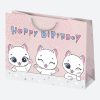 Happy Birthday Sissy papír ajándéktasak, ajándékzacskó 30x23x10 cm