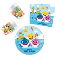   Baby Shark Fun in the Sun party szett 36 db-os 23 cm-es tányérral