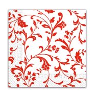 Piros mintás Arabesque Red szalvéta 20 db-os 33x33 cm FSC